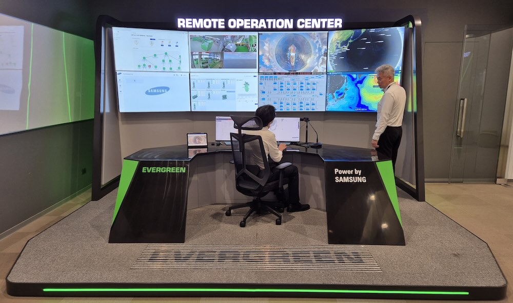 Samsung Heavy and Evergreen open next-generation remote operation hub