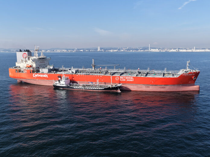 MOL completes Japan’s first ship-to-ship methanol bunkering at Yokohama