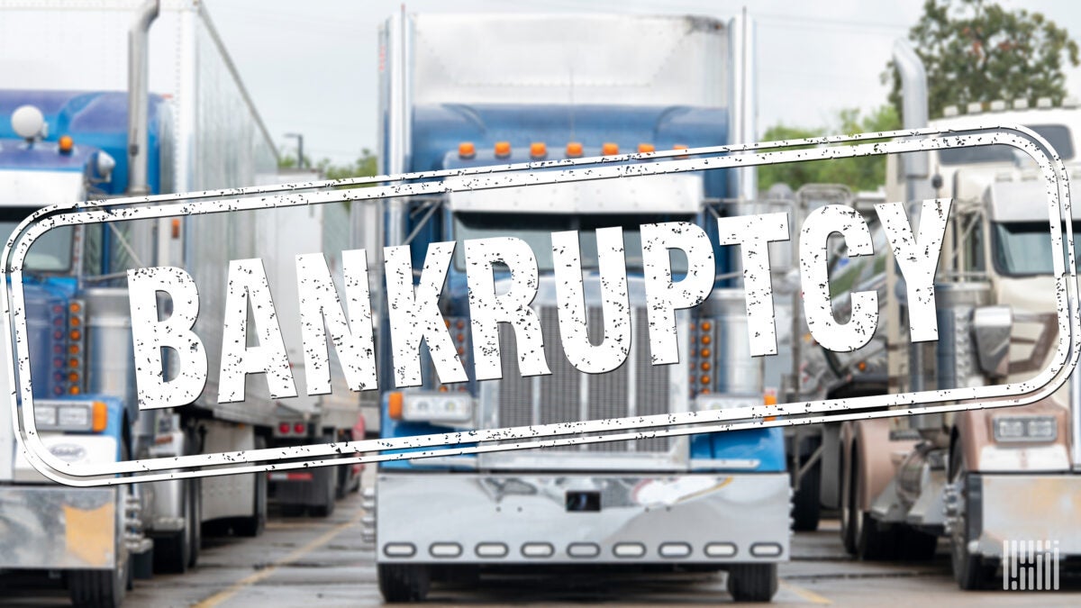 Texas trucking company, entities file for bankruptcy liquidation