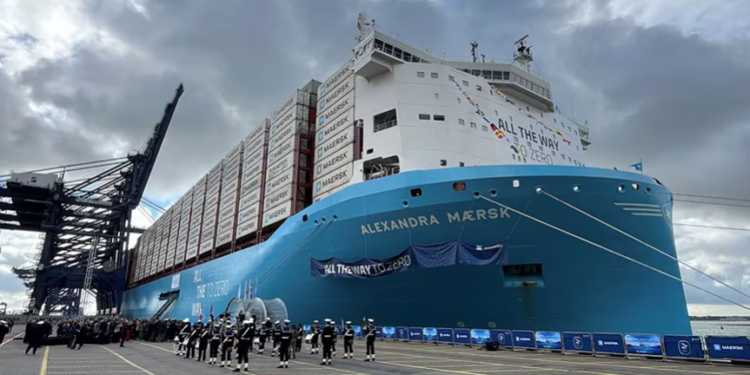 Maersk names its new dual-fuel methanol container ship