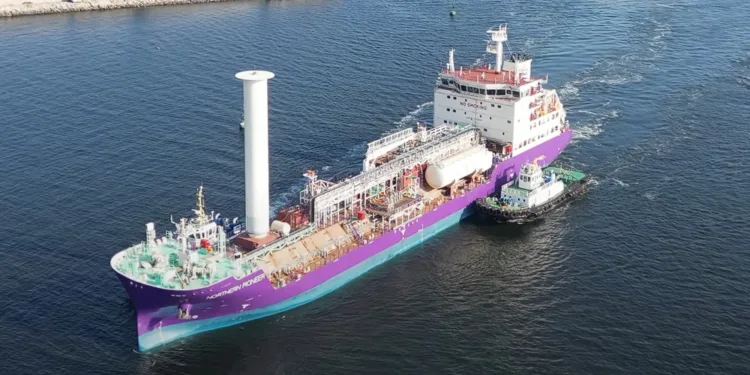 Landmark liquefied carbon dioxide vessel gets ready for work
