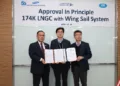 Liberian and Korean registries grant AiP to SHI for wind-powered LNG carrier design
