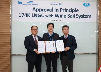 Liberian and Korean registries grant AiP to SHI for wind-powered LNG carrier design