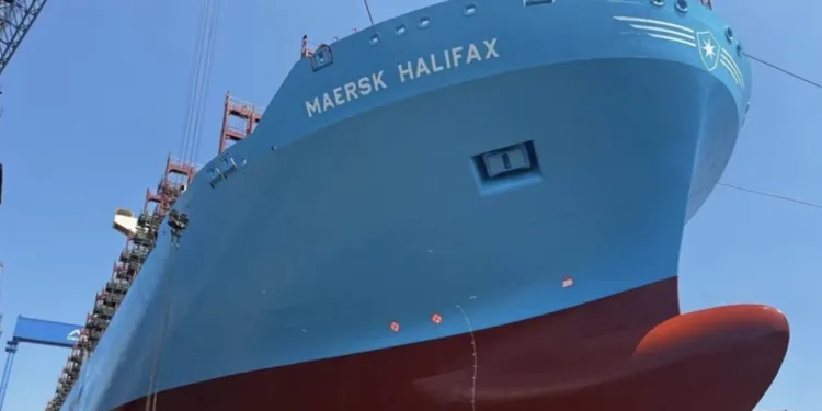 Maersk completes first dual-fuel methanol conversion on large boxship