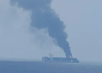 Boxship explodes off Yemen