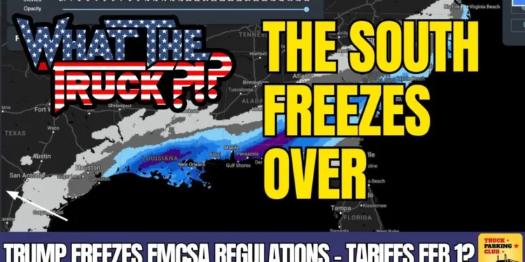 Southern storm freezes freight; Trump freezes FMCSA regulations; theft trends | WHAT THE TRUCK?!?