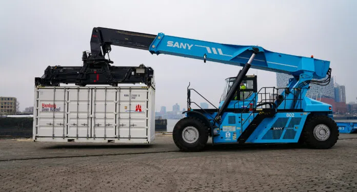 Port of Hamburg receives first all-electric container stacker