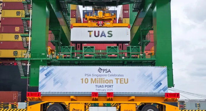 PSA Singapore reaches 10 million TEU mark at Tuas Port