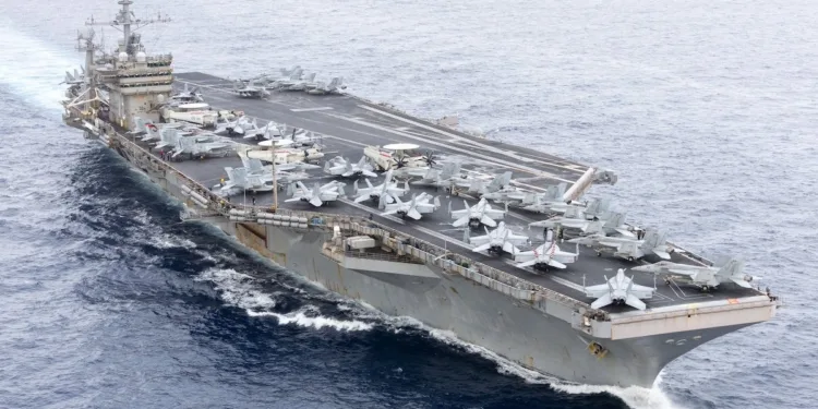US aircraft carrier, merchant ship collide in Mediterranean