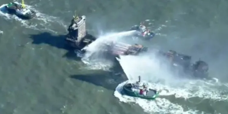 Containership likely to sink after North Sea collision