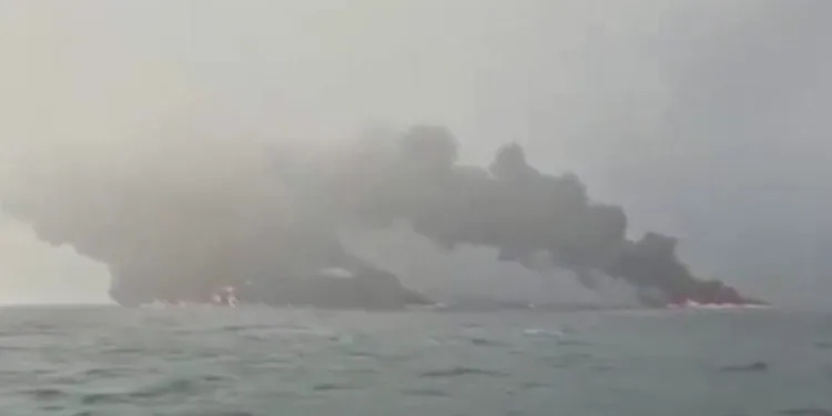 Fires continue to burn in North Sea following yesterday’s ship collision