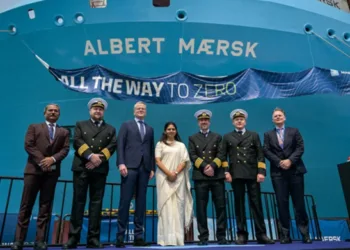 Maersk christens dual-fuel methanol ship, announces India investment plans