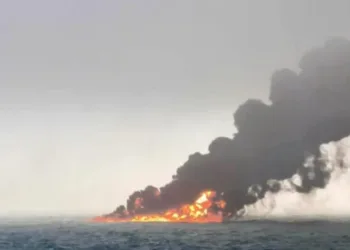 Video footage captures moment of impact in North Sea ship collision