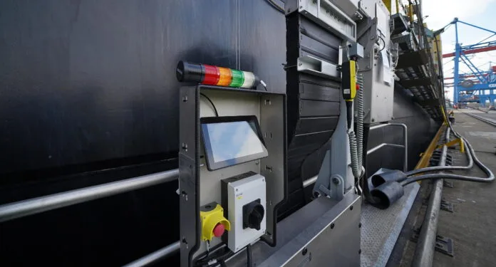 MSC boxship charged with shore-side power at Hamburg terminal for the first time