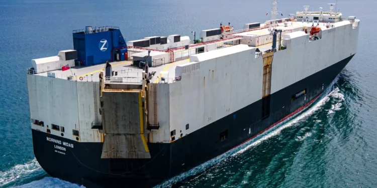 Crew evacuate fire-hit Zodiac car carrier