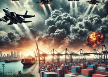 Israel strikes Yemen’s Hodeidah port, warns Houthis of naval and air blockade