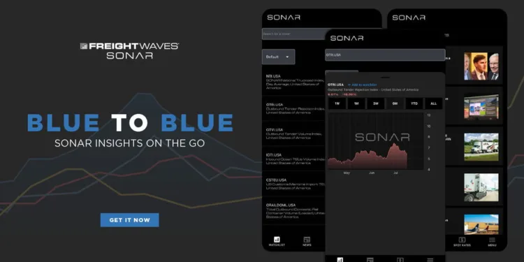 SONAR releases “Blue to Blue” app to keep your trucks running in the best lanes