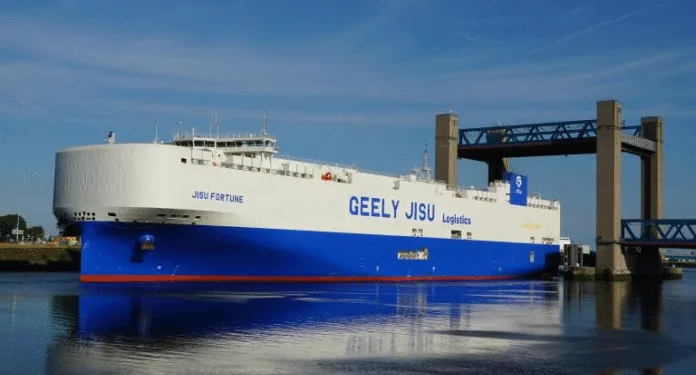 Geely-operated car carrier in accident on maiden voyage to Europe