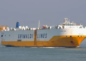 Engine room blaze knocks out power on Grimaldi car carrier