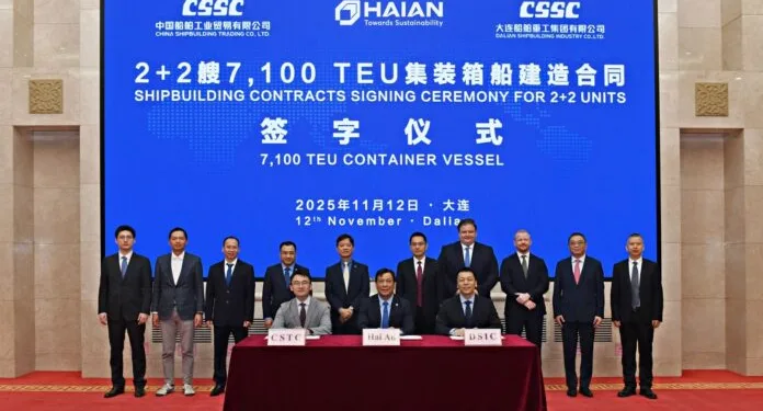 Hai An signs contract to build two 7,100-TEU container vessels