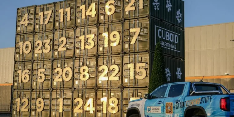 Containers turn festive as Cuboid builds world’s biggest advent calendar