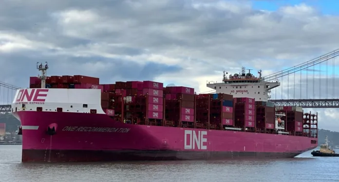 ONE’s magenta vessel makes first-ever call at Port of Lisbon